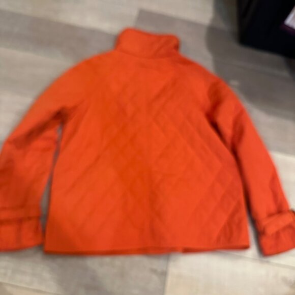TALBOTS WOMENS BRIGHT ORANGE QUILTED JACKET SMALL - Picture 8 of 8